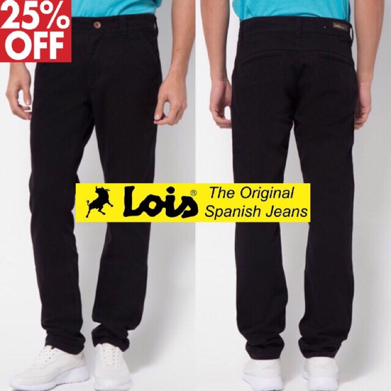 Celana Lois Original-Chinos Cotton Black