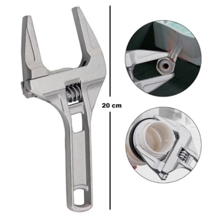 TERBARU  Kunci Pipa Kunci Pas Kunci Serbaguna 6-68MM Universal Sanitary Adjustable Wrench Spanner