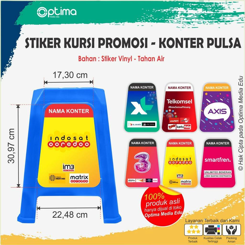 

Stiker Kursi Promosi - Usaha Konter Pulsa