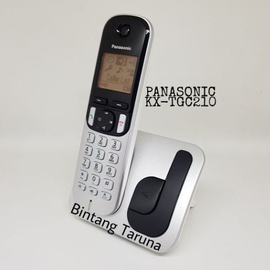 Wireless Phone Panasonic KX-TGC210 Telfon Panasonic TGC210 (Silver)(1 Handset) Telepon Wireless