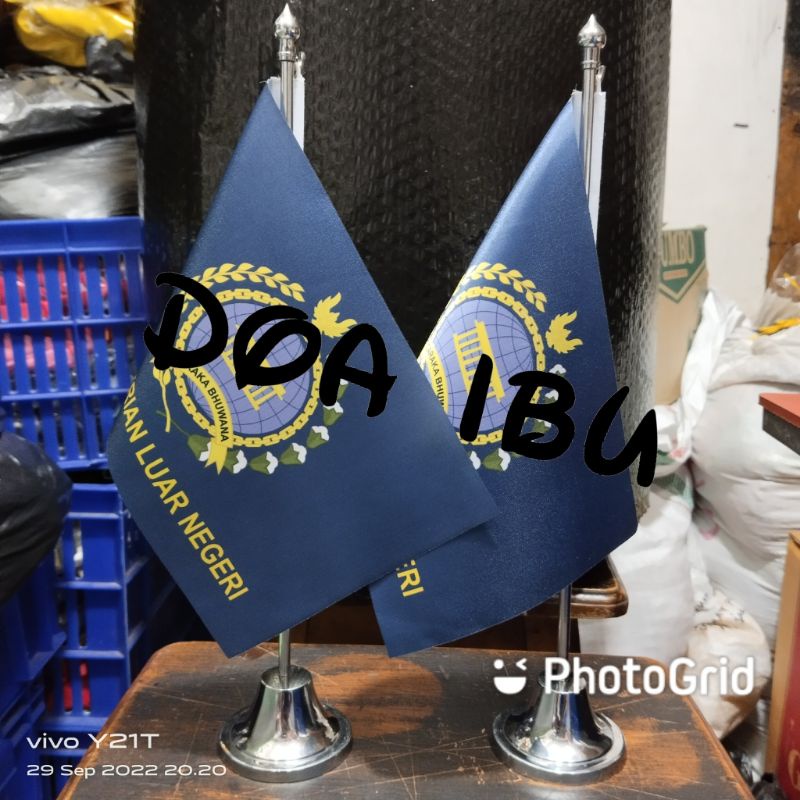 

best seller tiang stenlis meja+bendera KEMENTERIAN LUAR NEGERI