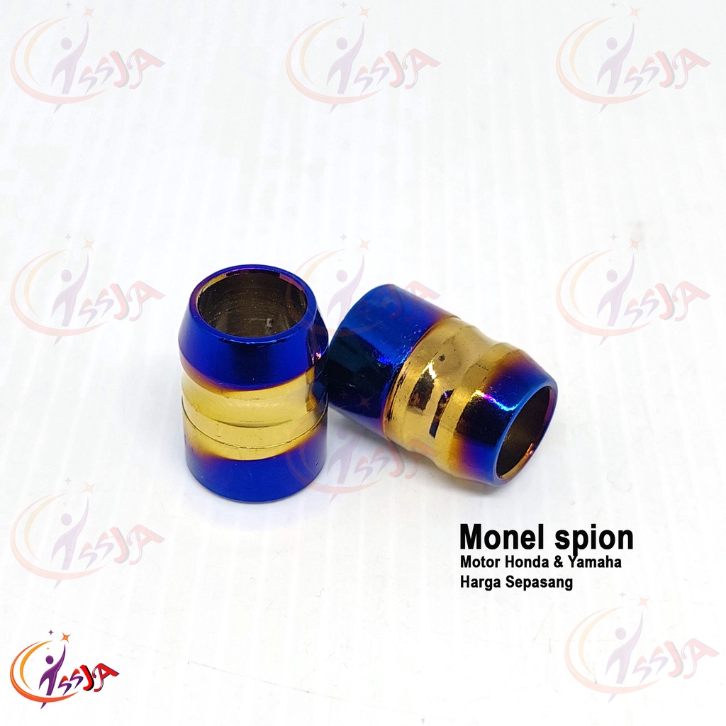 Monel Spion/cover baut spion spion/tutup baut spion/tutup tangkai spion model twotone bakaran isi 2 biji(sepasang)