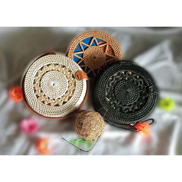 Tas Selempang Wanita Anyaman Rotan Sintetis Murah