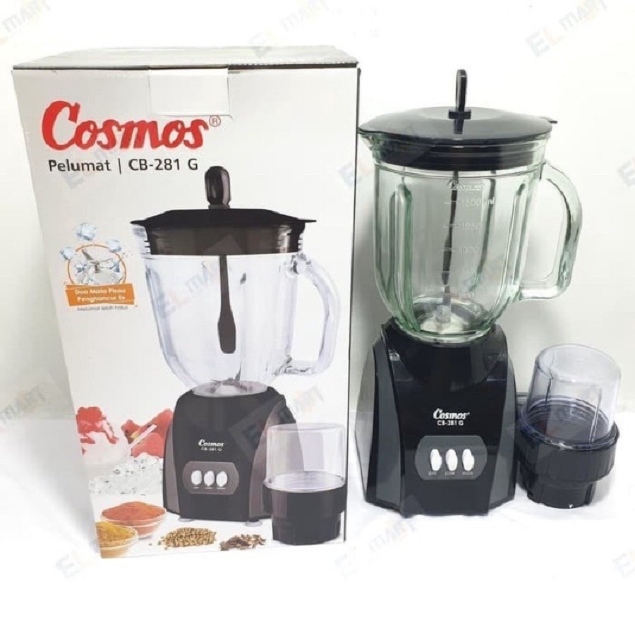 BLENDER COSMOS KACA BESAR CB281G CB 281 G 2IN1 2L 2LITER PENGHANCUR ES