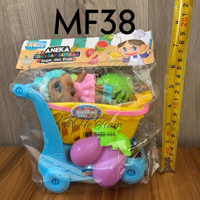 MAINAN ANAK ANEKA BUAH DAN SAYURAN MF38 / BONEKA TROLI BUAH & SAYUR
