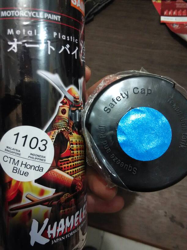 

cat semprot pilox pylox SAMURAI paint ctm Honda blue 1103