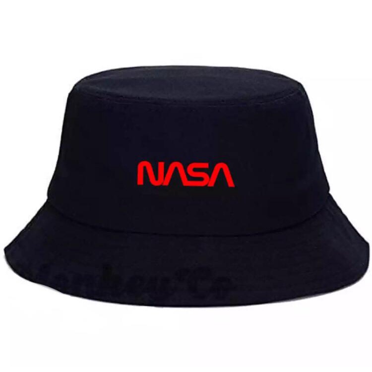 Topi Distro Pria / Fashion Pria / Topi Bucket Logo NASA Red Premium