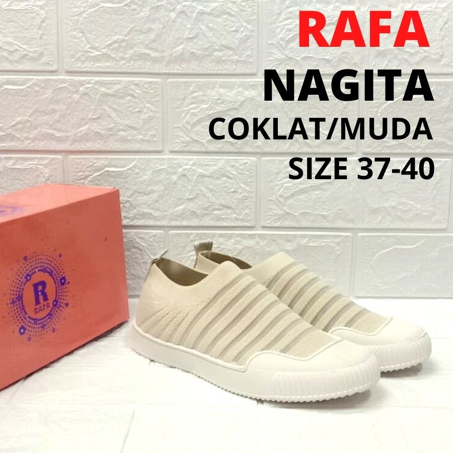 RAFA SEPATU WANITA IMPORT SEPATU FLAT KEKINIAN SEPATU KERJA SNEAKER JALAN-JALAN