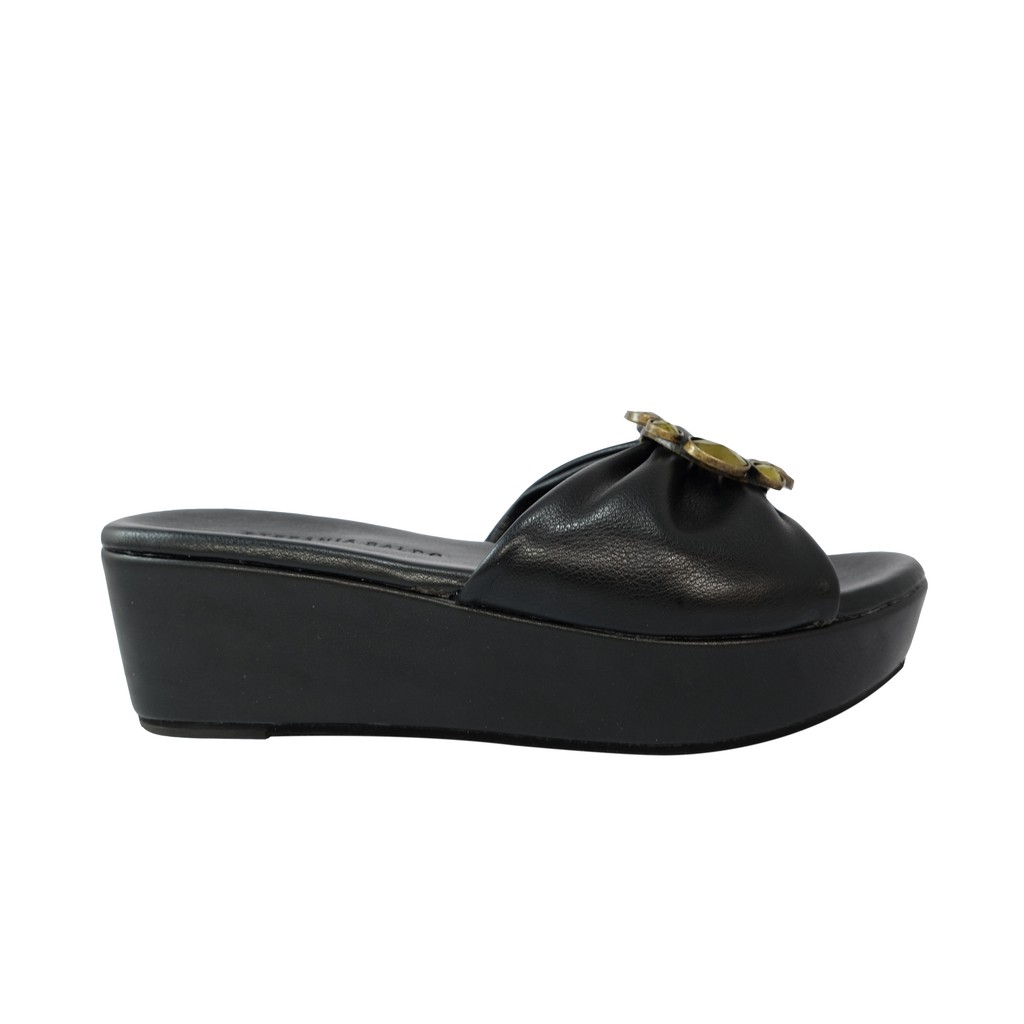Stefania Baldo Siera Sandal Wedges Black