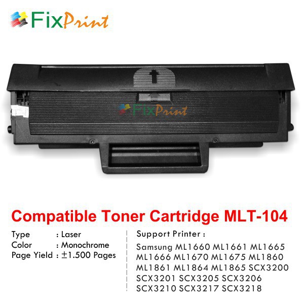 Cartridge Compatible Samsung MLT104 MLT-104 Printer SCX-3200 3201 3205 3205W 3206 3210 3217 3218