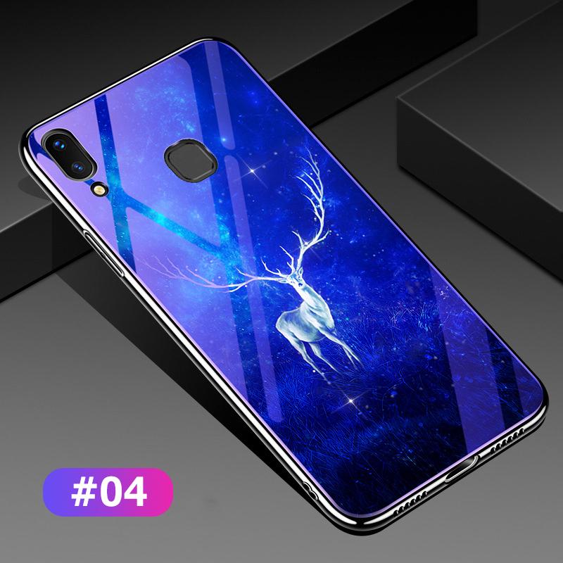 VIVO Y91 /Y95 /Y93 Hard Glass Case Blue-Ray Pictorial Anti