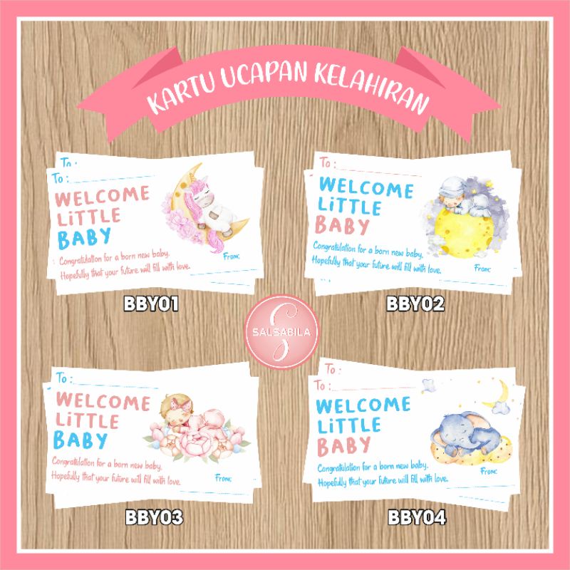 KARTU UCAPAN Kelahiran Bayi / Kartu Hadiah / Thanks Card / Ucapan Kelahiran Bayi / BABY NEW BORN  GR
