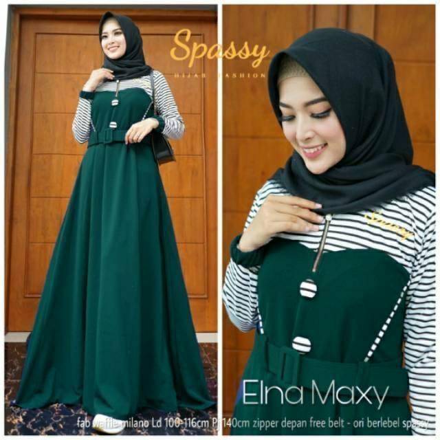 ELNA MAXY / DRESS WANITA MUSLIM / PROMO / TERMURAH / BEST SELLER SPASSY