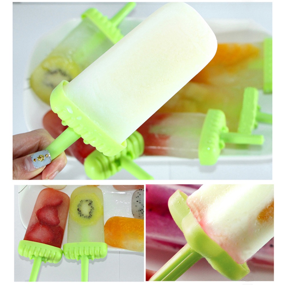 6 buah/set Cetakan Es Loli Kotak Es Krim Cetakan | Makanan Menyegarkan DIY Musim Panas