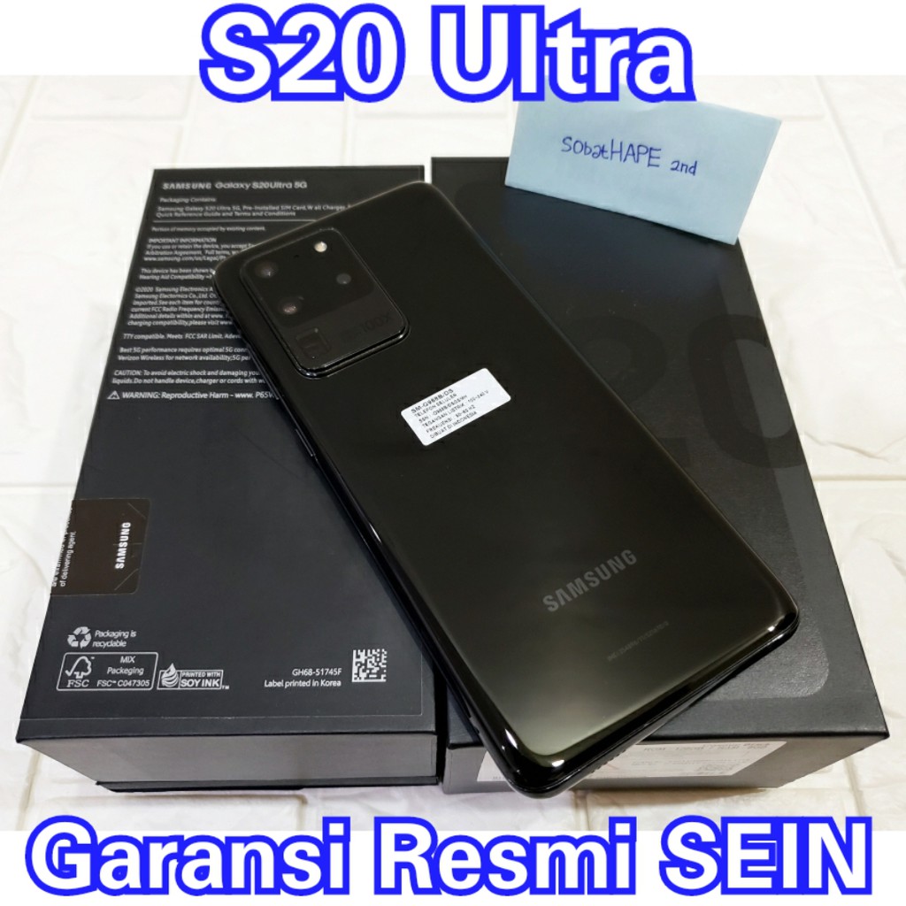 HP Samsung S20 Ultra 128GB Resmi SEIN Dual Sim Fullset - HP Second / Bekas