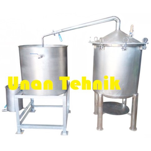 Mesin Destilasi Penyulingan Minyak Atsiri Kapasitas 100 kg / Mesin Suling Minyak
