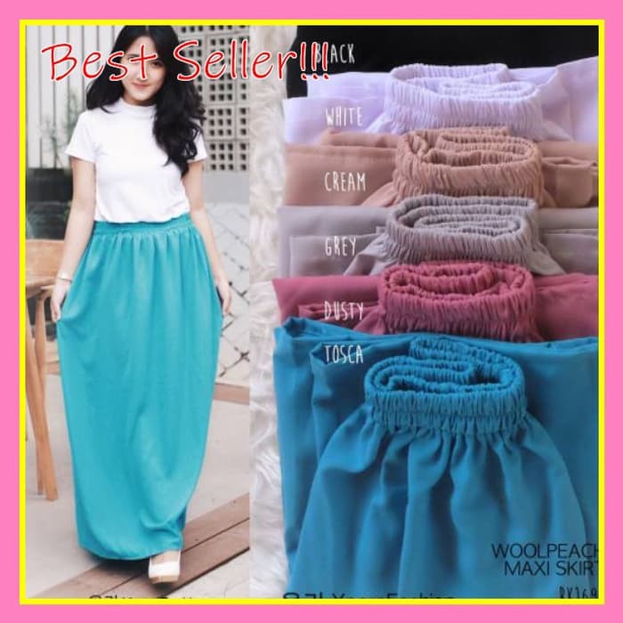 Rok Syari Panjang Hijab Wolfis Premium