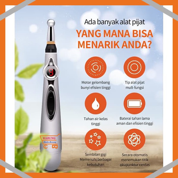 COD ALAT PIJAT ELEKTRIK PENA AKUPUNTUR PEN MAGNETIK MERIDIAN ENERGY TERAPI JANTUNG MENGENCANGKAN KULIT