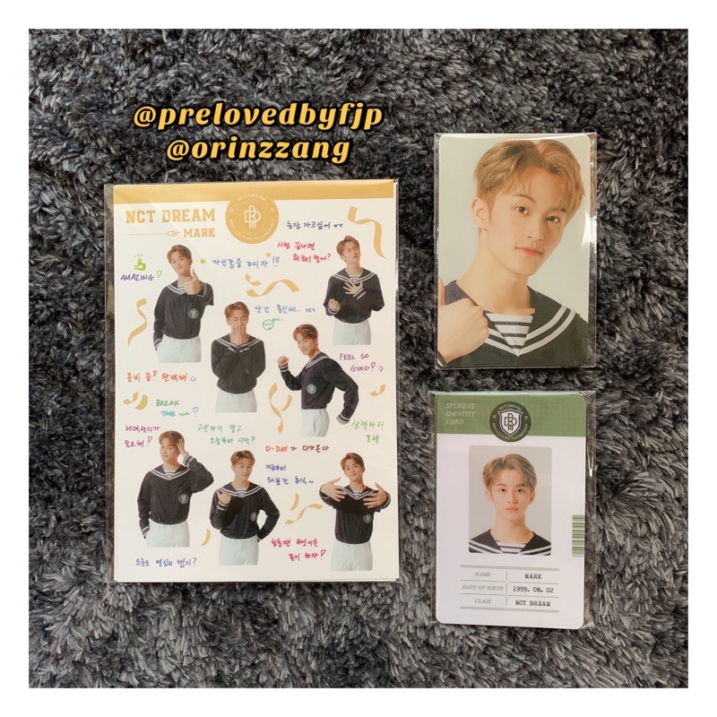 [TAKE ALL] NCT DREAM B2S Back to School - MARK Set - ID Card Photocard Poca Sticker