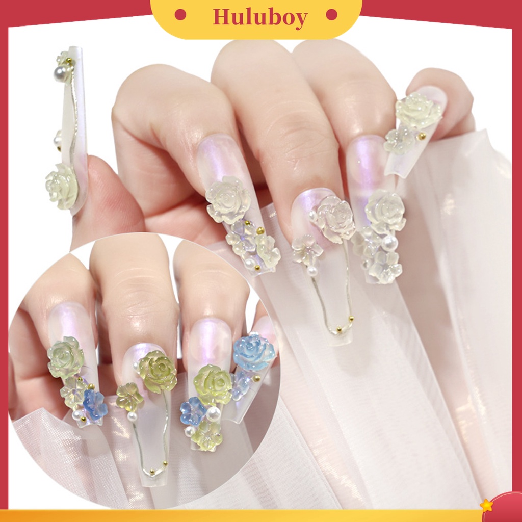 Huluboy Huluboy♡ Ornamen Bunga Camellia 3D Bahan Resin Untuk Dekorasi Nail Art