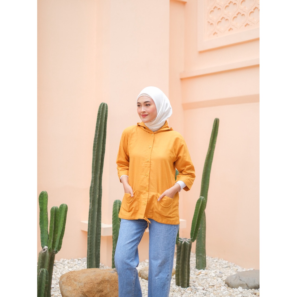 LIA LINEN OUTER - outer polos / outer wanita / outer murah / outer fuschia