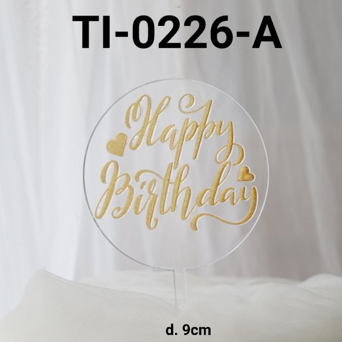 

GR-TI-0226 CAKE TOPPER TULISAN KUE TART HAPPY BIRTHDAY BENING PROMO TERBARU