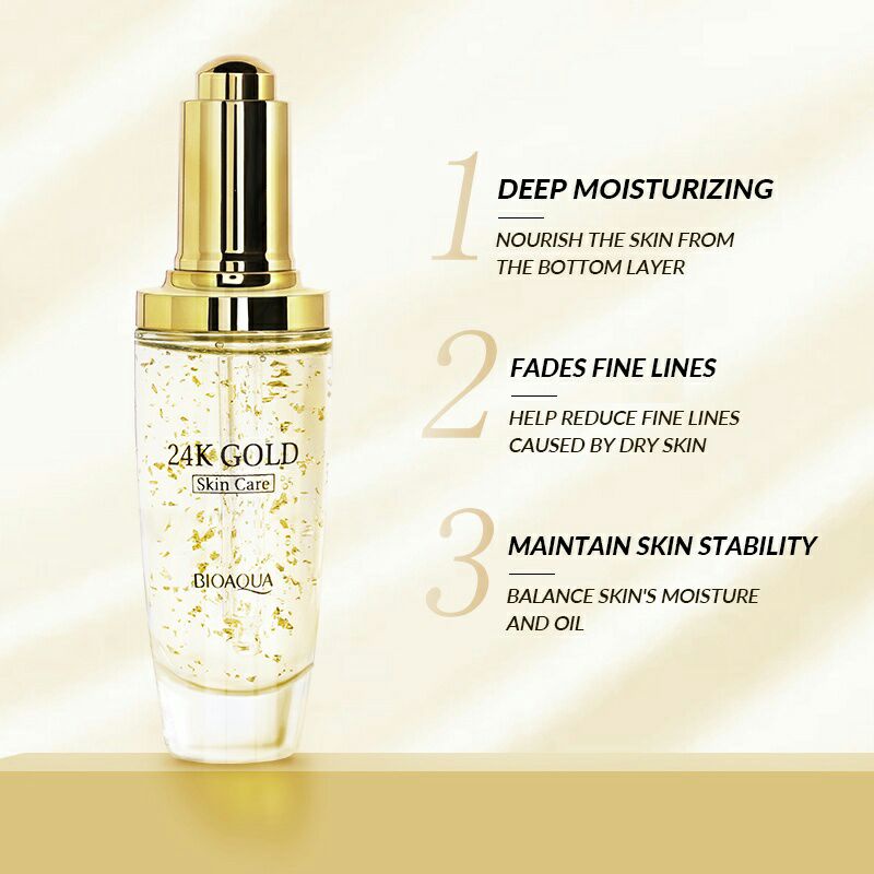 BIOAQUA 24k Gold Skin Care 50ml Face Serum Original BPOM