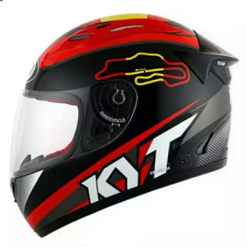 Helm KYT fullface KYT RC7 RC seven motif-#15 black red