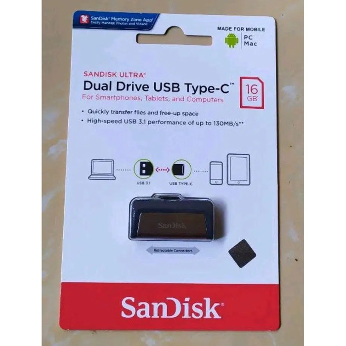 Flashdisk SANDISK DUAL DRIVE TYPE C 16 GB