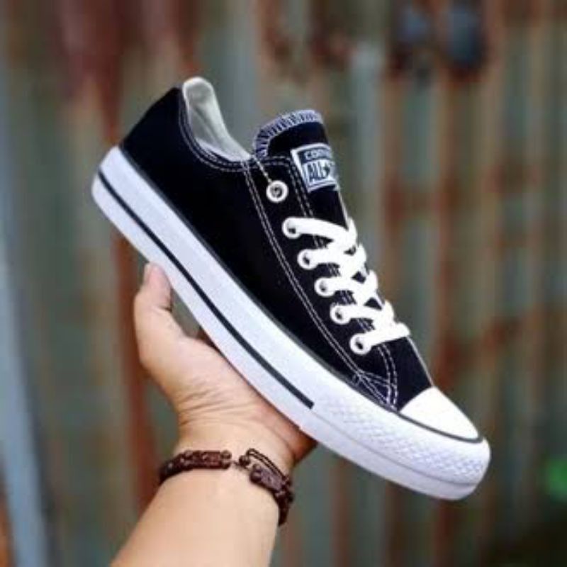 BEST SELLER !! SEPATU CASUAL CONVERSE ALLSTAR CLASSIC +BOX// KW SUPER-HITAM/BW