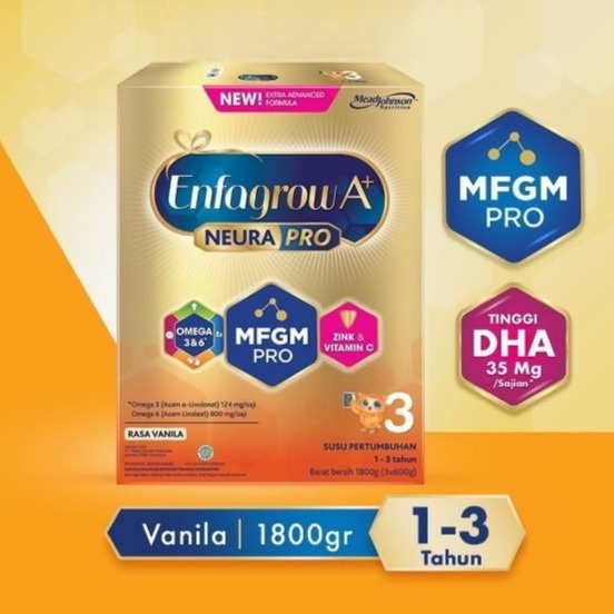 Jual MEAD JOHNSON Enfagrow A+ 3 Susu Formula 13 Tahun Vanila 1800 gr