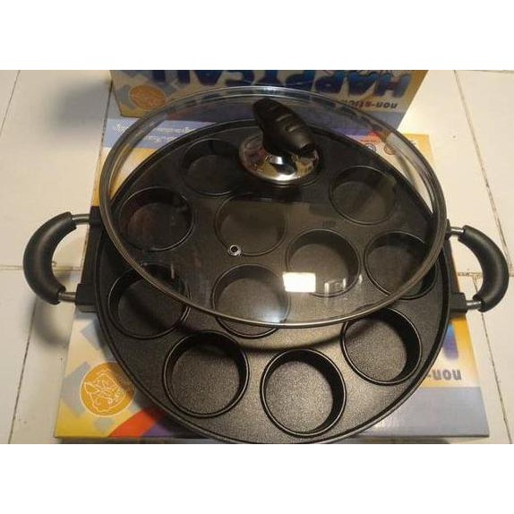 PERALATAN BAKING HAPPY CALL CAKE PAN 12 LUBANG TEFLON CETAKAN KUE LUMPUR SORGA CUBIT AP PERLENGKAPAN