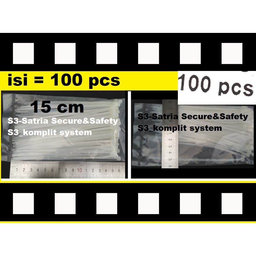 Putih kecil Kabel ties 15 cm tis 15cm tie pengikat Kabel