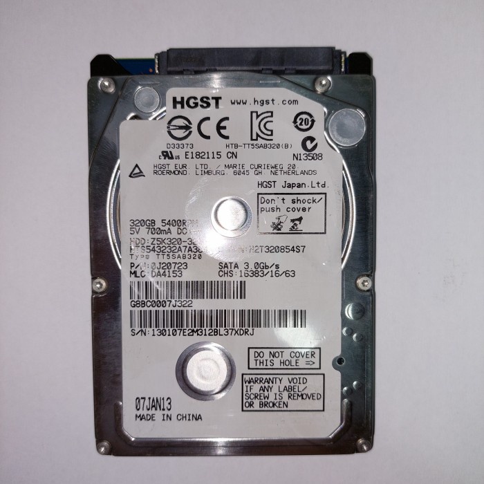 HDD 320 GB 2.5 HGST HITACHI