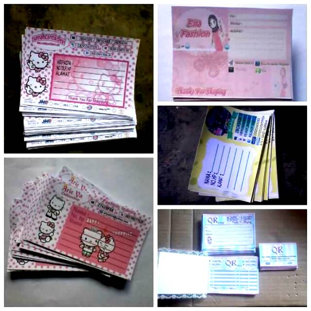 

Stiker pengiriman dengan nama toko free design