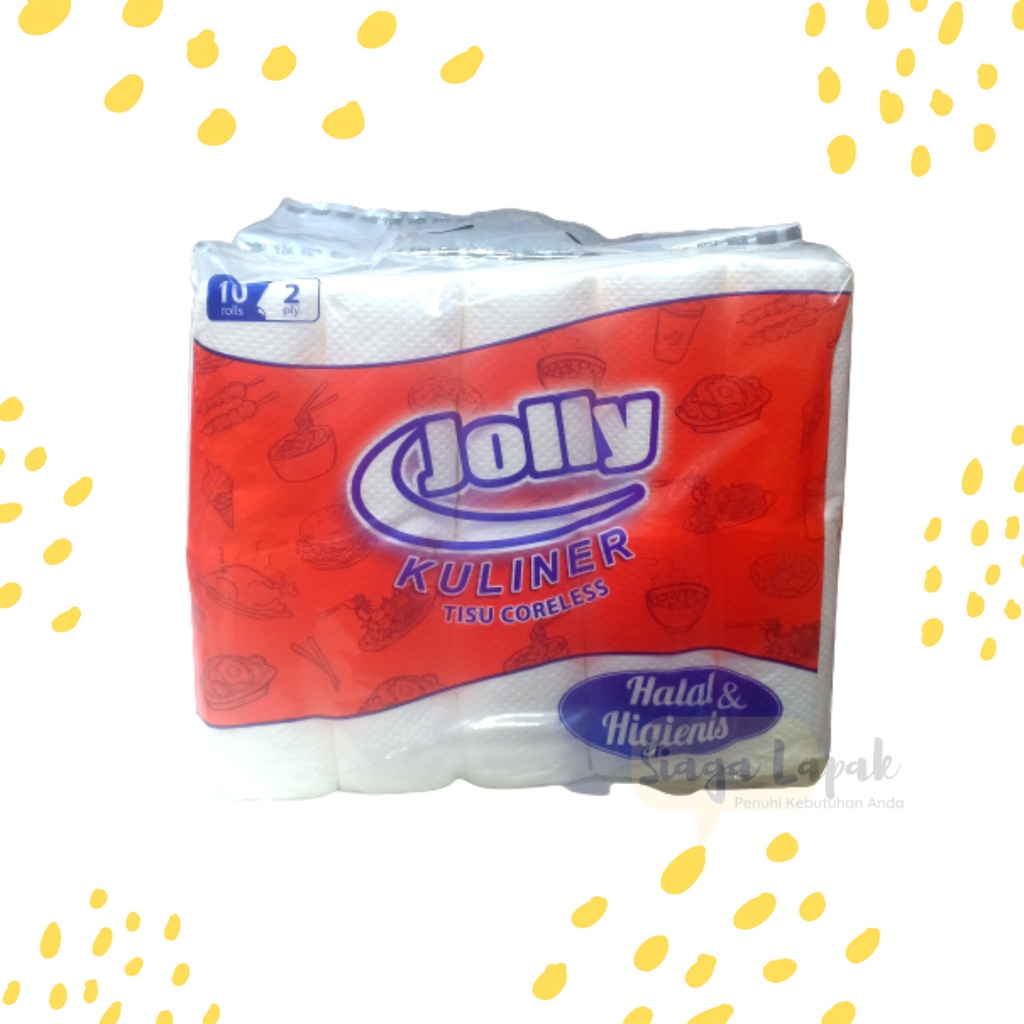 Tisu Jolly Kuliner Coreless Kuliner isi 10 Roll 2 ply