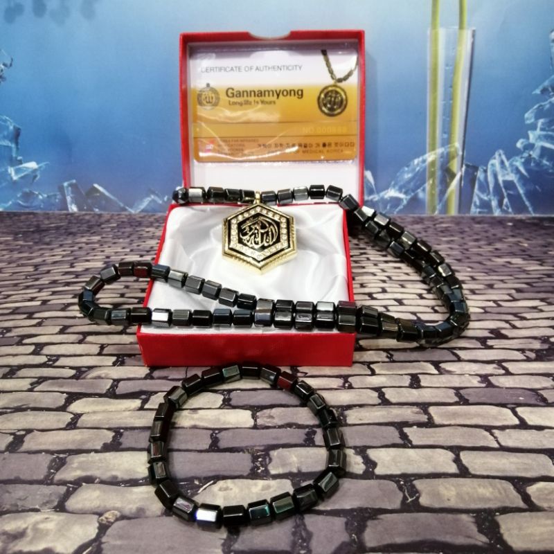 Kalung kesehatan magnetik blustin hematite//gelangkesehatan//kalungkesehatan