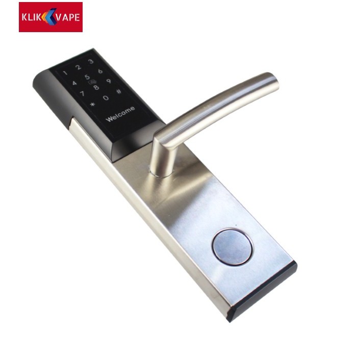 Smart Door Lock With Card Number H1312 - SILVER [RIGHT] KlikVape Bandung