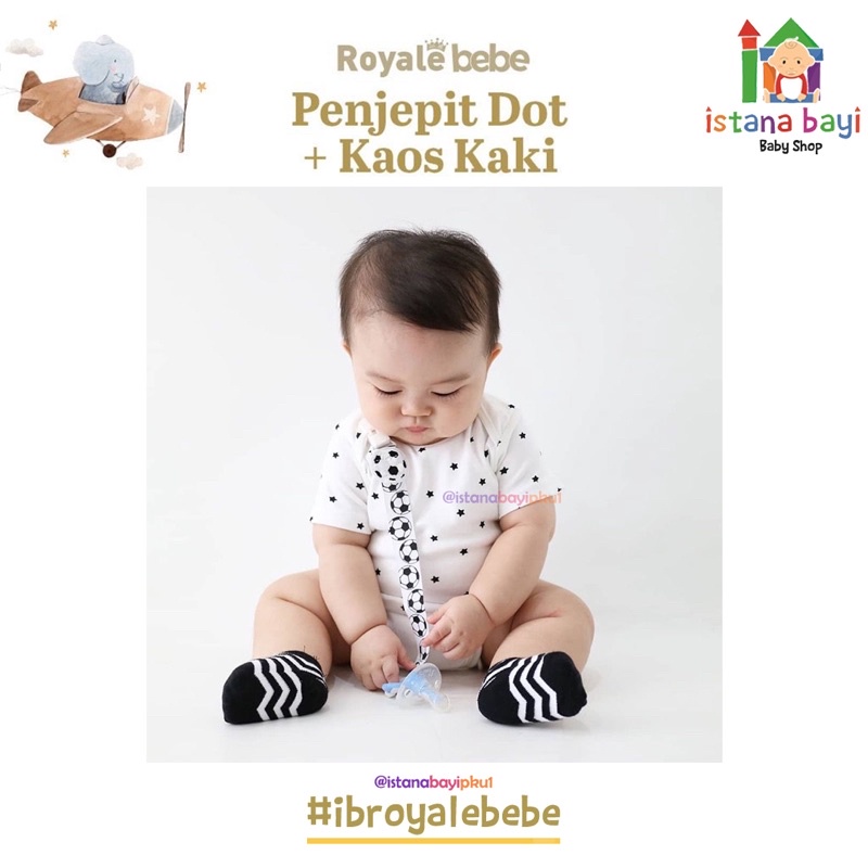 Royale Bebe Penjepit Dot + Kaos Kaki lucu / Penjepjt empeng