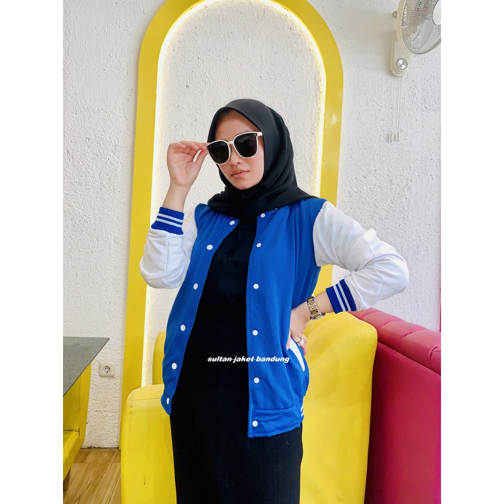 Jaket Varsity Basic II jaket Baseball Polos II College Jacket II Jaket Sweater Varsity Milea