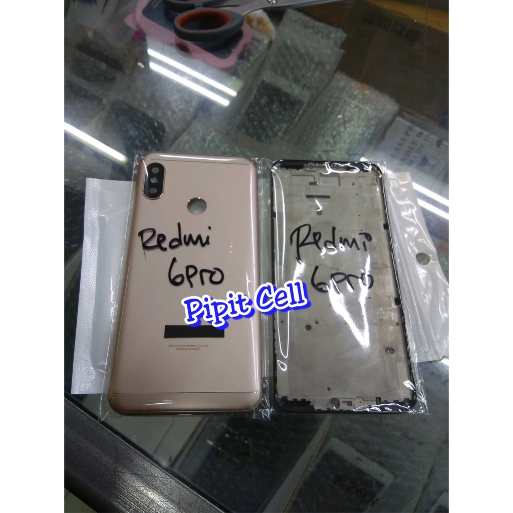 Casing Back Door Tutup Belakang Tutup Kesing Fullset Tulang Tombol Xiaomi Redmi 6 Pro MiA2 Lite