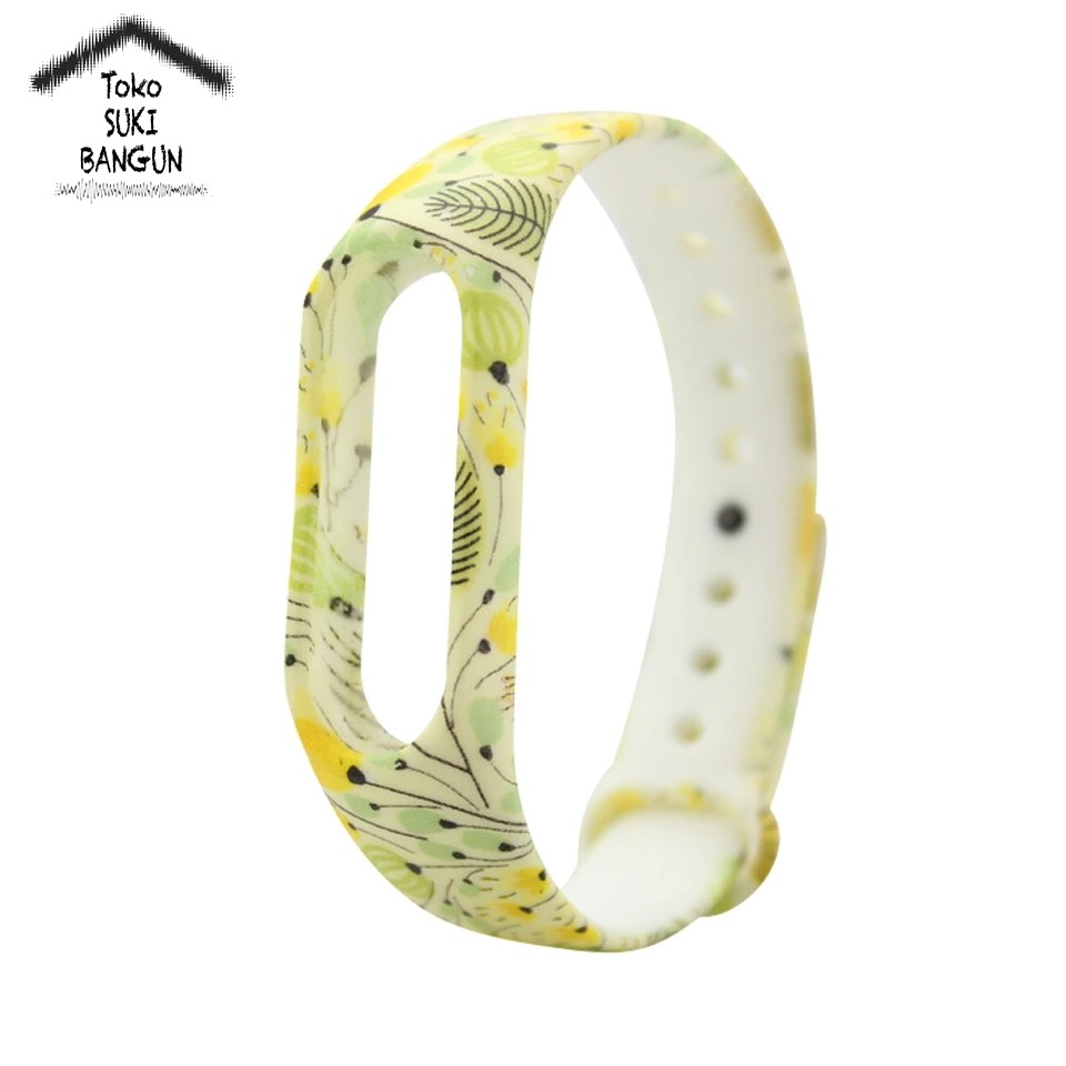 TALI JAM Xiaomi Mi Band 2 Silicone Rubber PRINTED Watch Strap Band