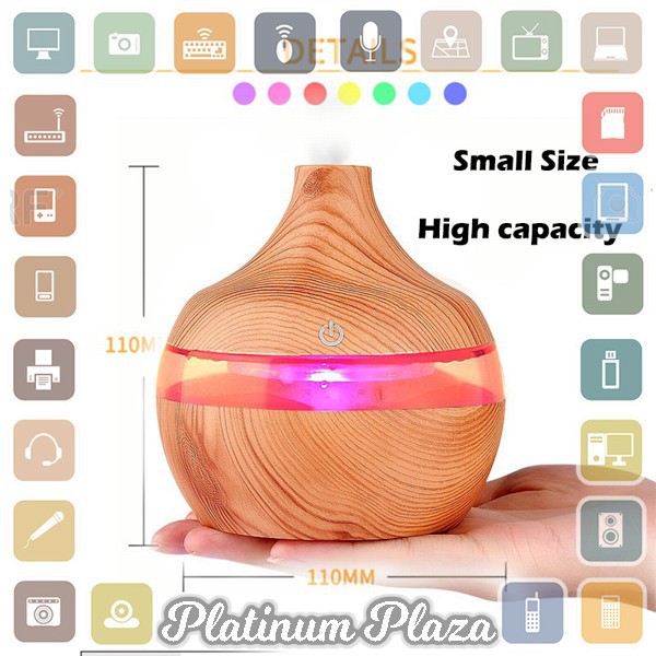 Taffware 51500difier Aroma Essential Oil Diffuser 300ml - Humi KJR-J003 - Wooden`2L4GEL-