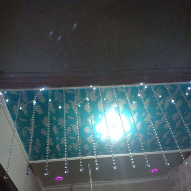 10 Tirai Akrilik Manik Kristal Muitara Dekorasi Pernihakan