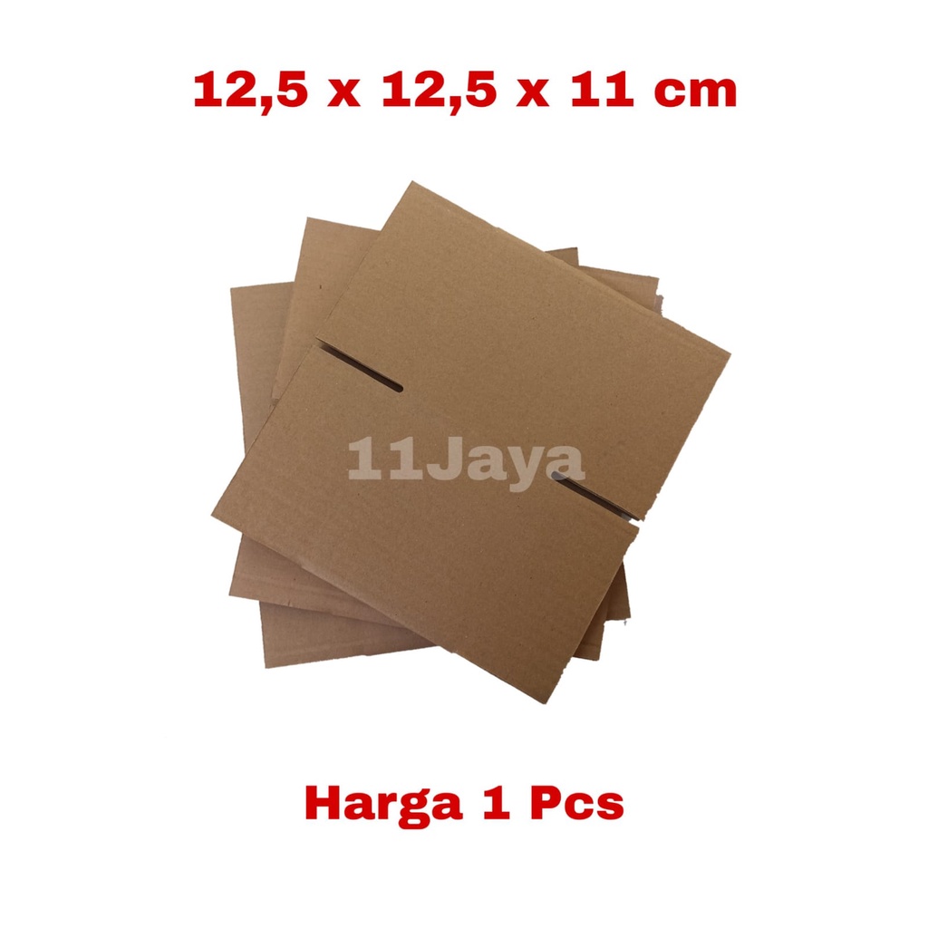 Kardus Packing Polos Ukuran 12,5 x 12,5 x 11 cm ECER &amp; GROSIR