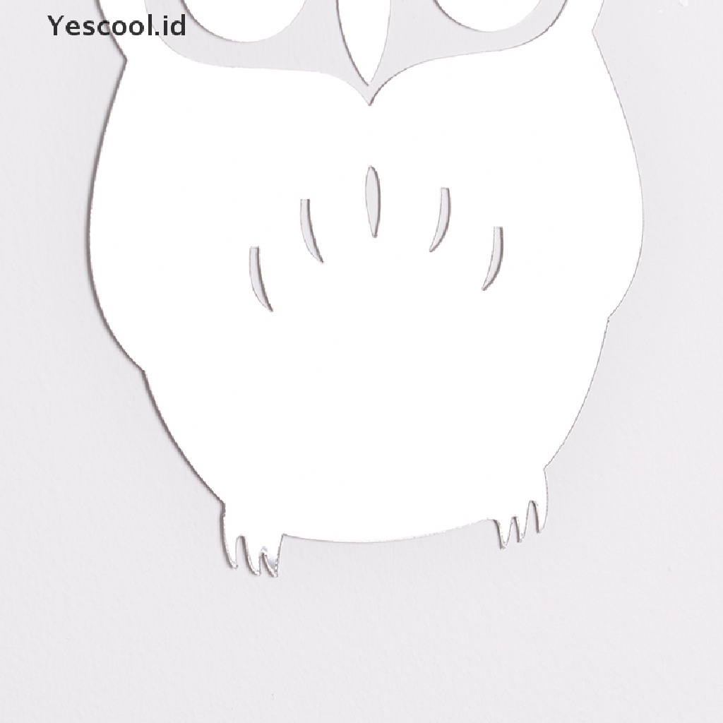 【Yescool】 3d owl art mirror decal vinyl mural wall stickers home decor removable diy .