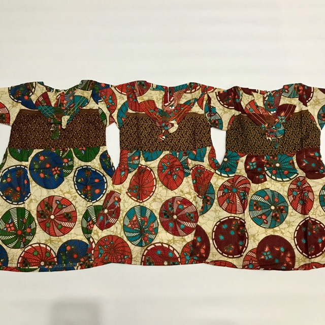 Dress batik anak/ baju batik perempuan/ gaun/ pakaian batik anak perempuan/ umur 2-5 thun