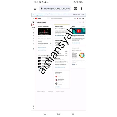 AKUN YOUTUBE MONETISASI AKTIF / SUDAH ADA IKLAN