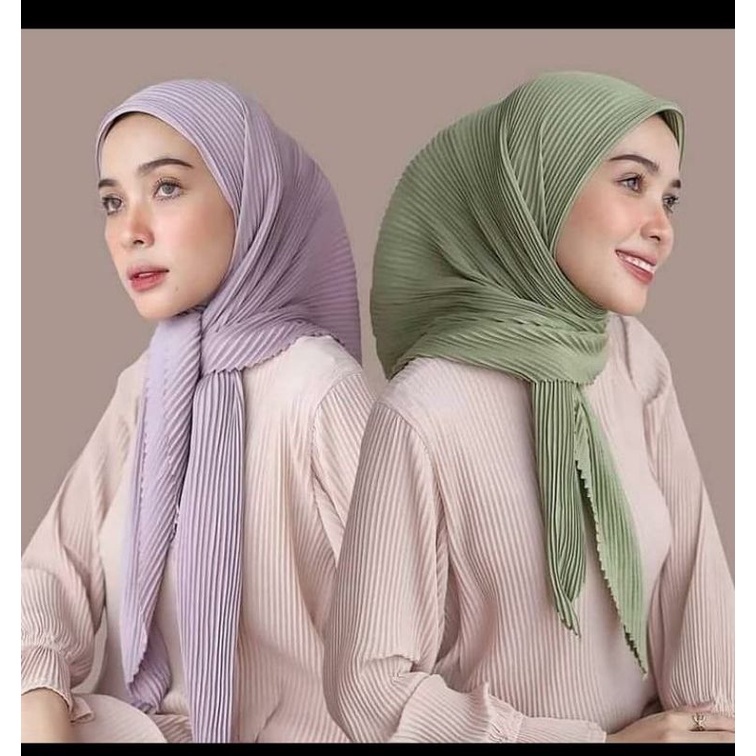 KERUDUNG PLISKET SEGIEMPAT HIJAB JILBAB PLISKET WARNA BERBAGAI MACAM