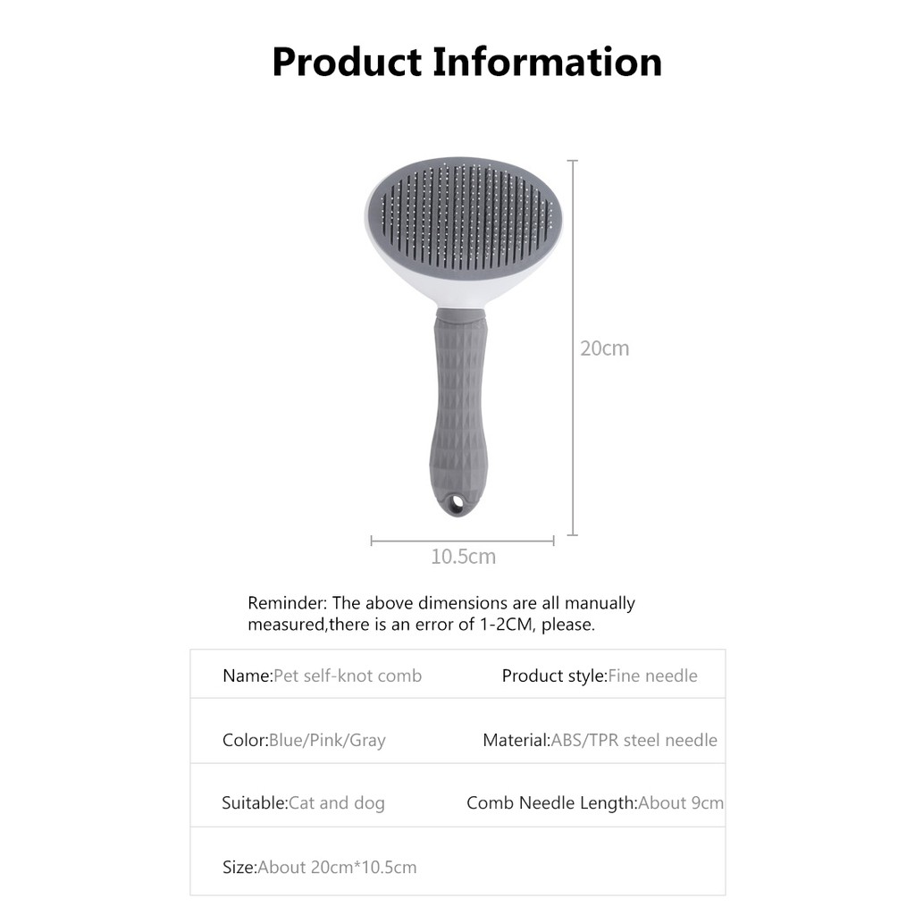 Pet Cleaning / Grooming - Hand Slicker Brush